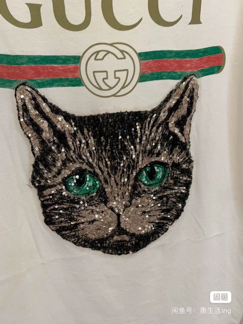 Gucci Gucci Cat embroidered sequin T-shirt 2503-Nextarrow Size US XS / EU 42 / 0 - 2 Thumbnail