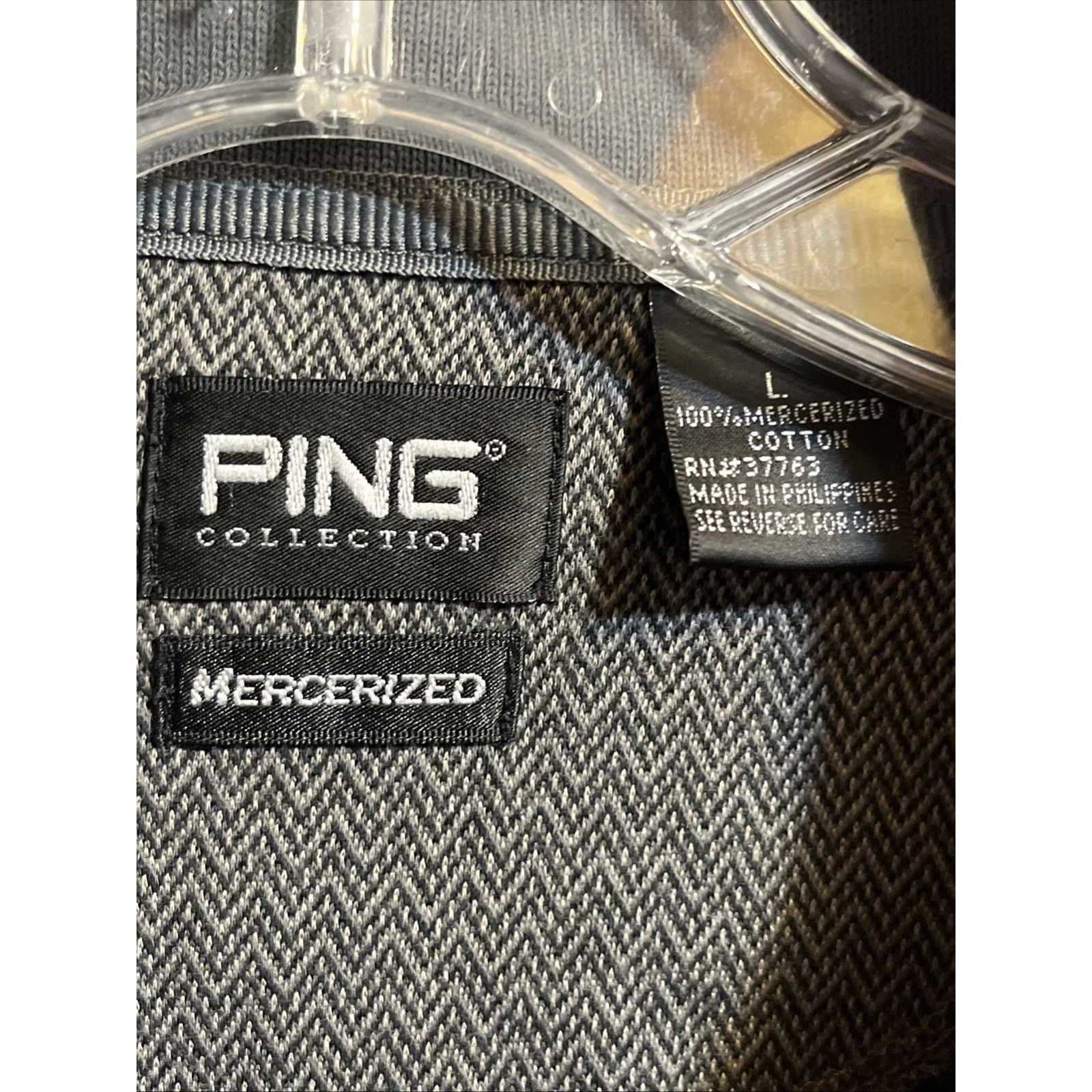 PING Ping Vintage Shirt Mens Large Polo Gray Liberty SS Button Size US L / EU 52-54 / 3 - 2 Thumbnail