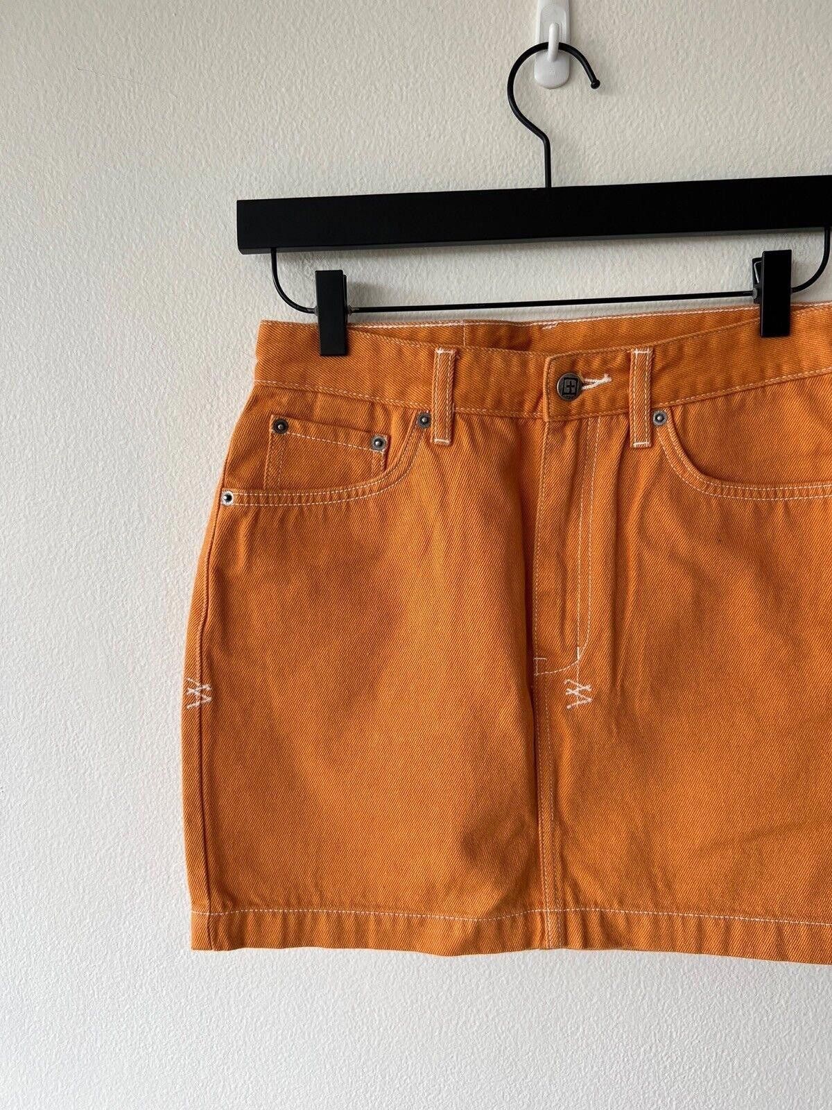 Ksubi new Ksubi womens denim short skirt super x mini 28 10 orange Size 42" / US 20 - 2 Thumbnail
