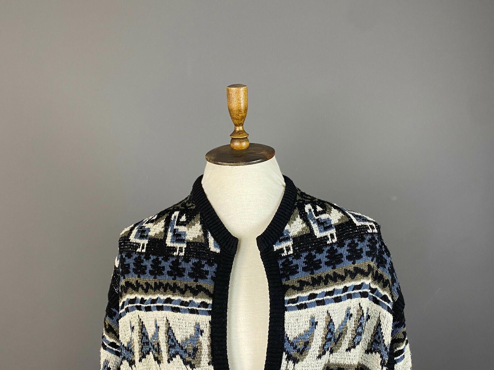Carlo Colucci Carlo Colucci Animal Geometric Wool Cardigan Sweater Size 50 Size US L / EU 52-54 / 3 - 2 Thumbnail