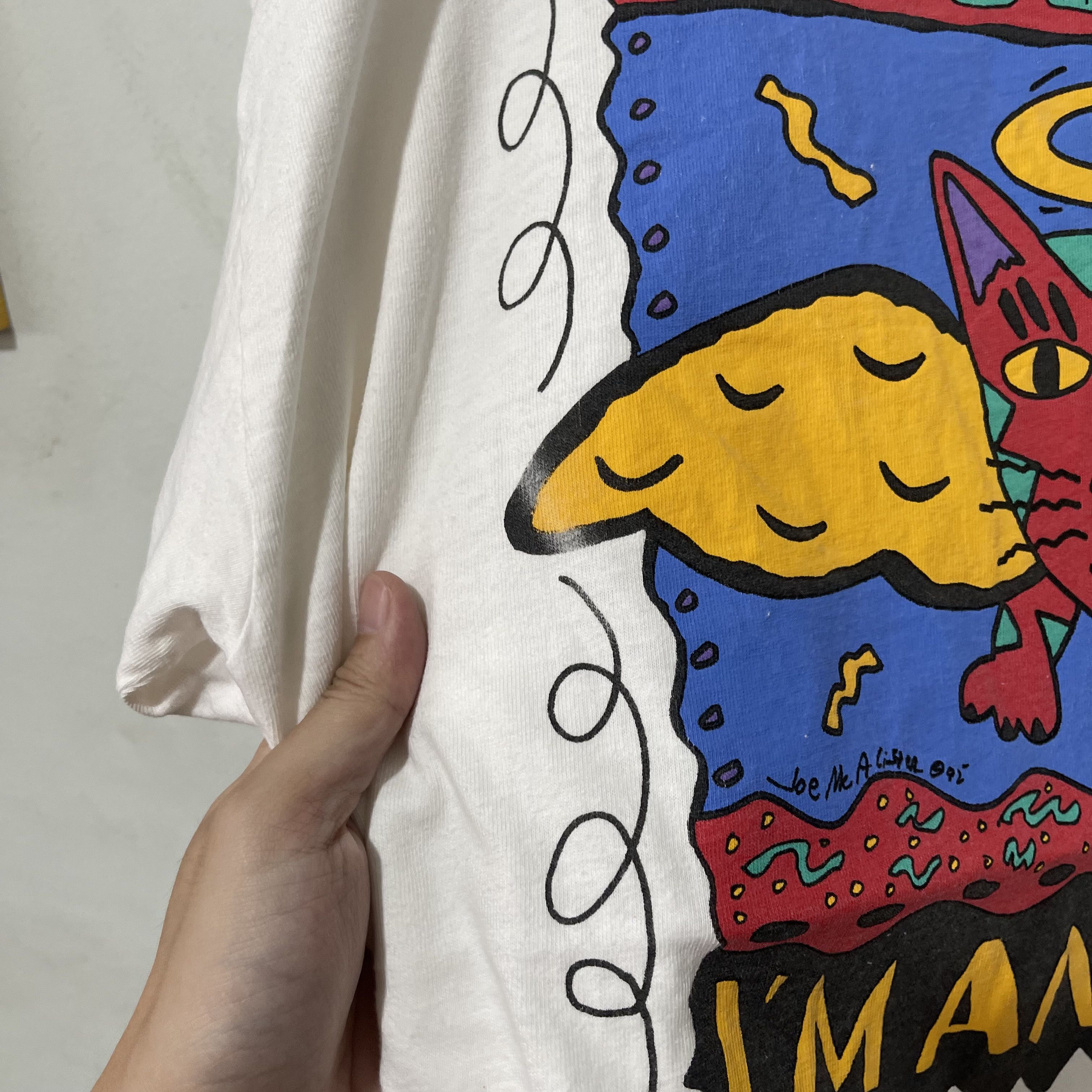 Vintage Vintage 90s Trust Me Im An Angel Cat T-Shirt Size US XL / EU 56 / 4 - 4 Thumbnail