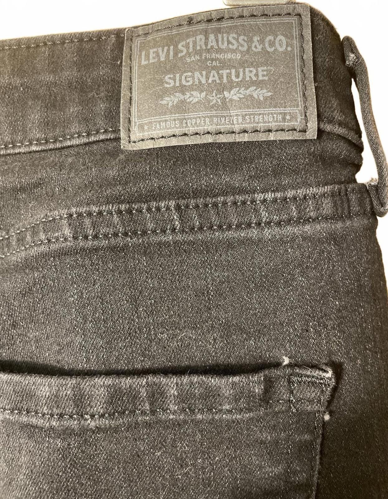 Other Levi Strauss & Co Jeans Women's Sz 14 Black High Rise Skinny Size 34" / US 12 / IT 48 - 3 Thumbnail