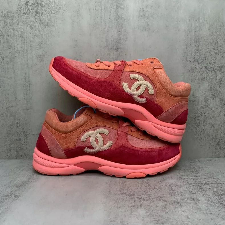 Chanel Chanel Red CC Sneakers Size 37.5 -2505 Size US 4 / IT 34 - 2 Thumbnail