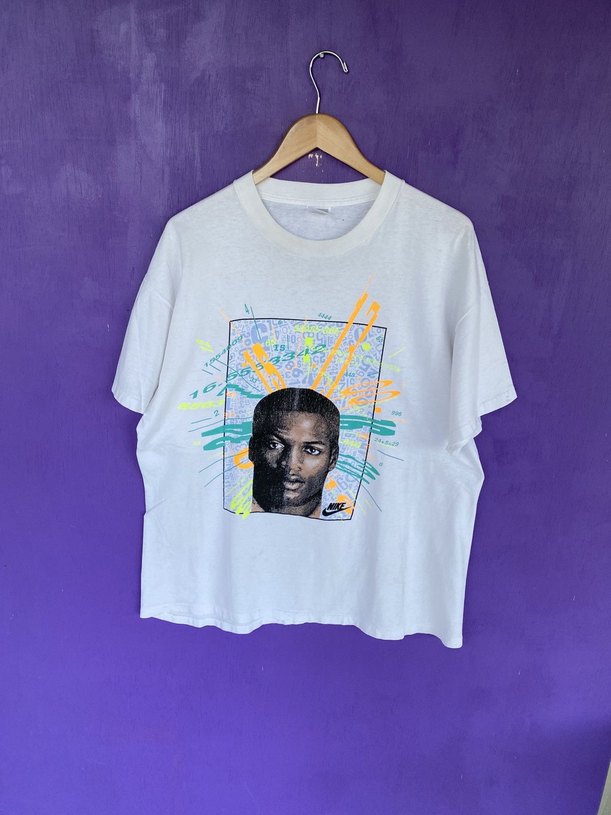 Nike Vintage 80s Nike Bo Jackson sports and numbers t-shirt Size US XL / EU 56 / 4 - 1 Thumbnail