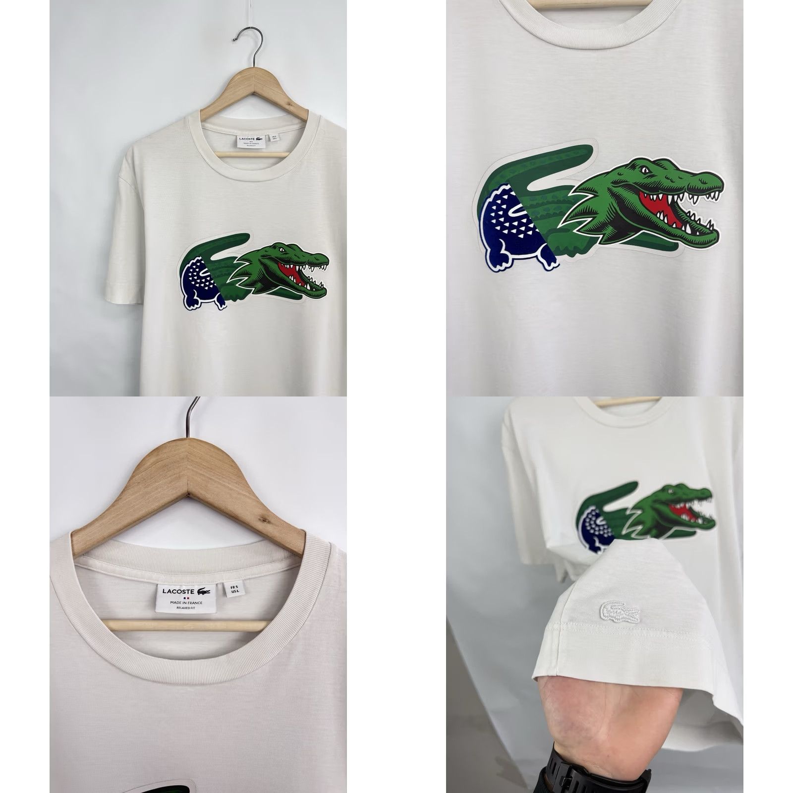 Lacoste Lacoste Relaxed Fit T-Shirt Made in France Rare White L Mens Shirt Size US L / EU 52-54 / 3 - 8 Thumbnail