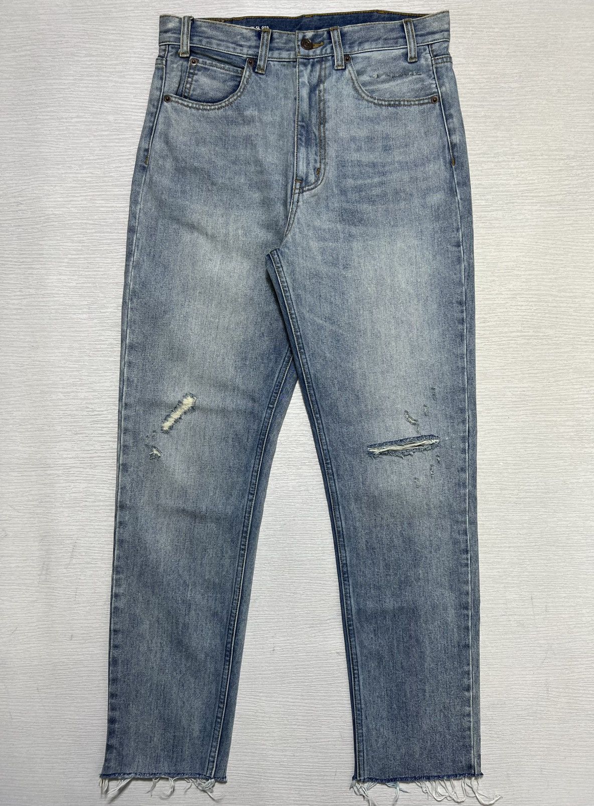 Celine Celine - Hedi Slimane - Raw Hem Distressed Denim Jeans Size US 28 / EU 44 - 1 Thumbnail