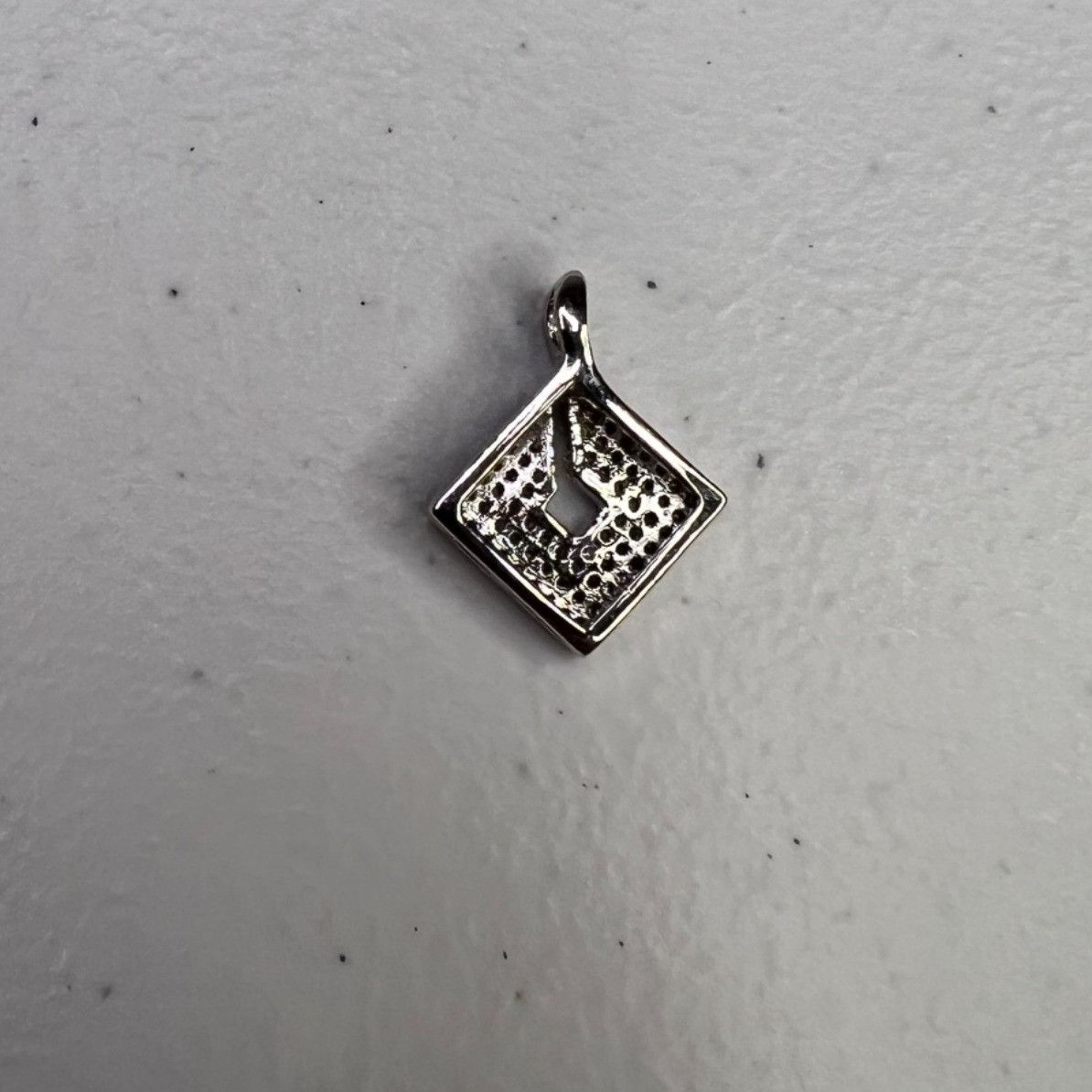 Other Square Shaped Silver Tone Cubic Zirconia Pendant Size ONE SIZE - 8 Thumbnail