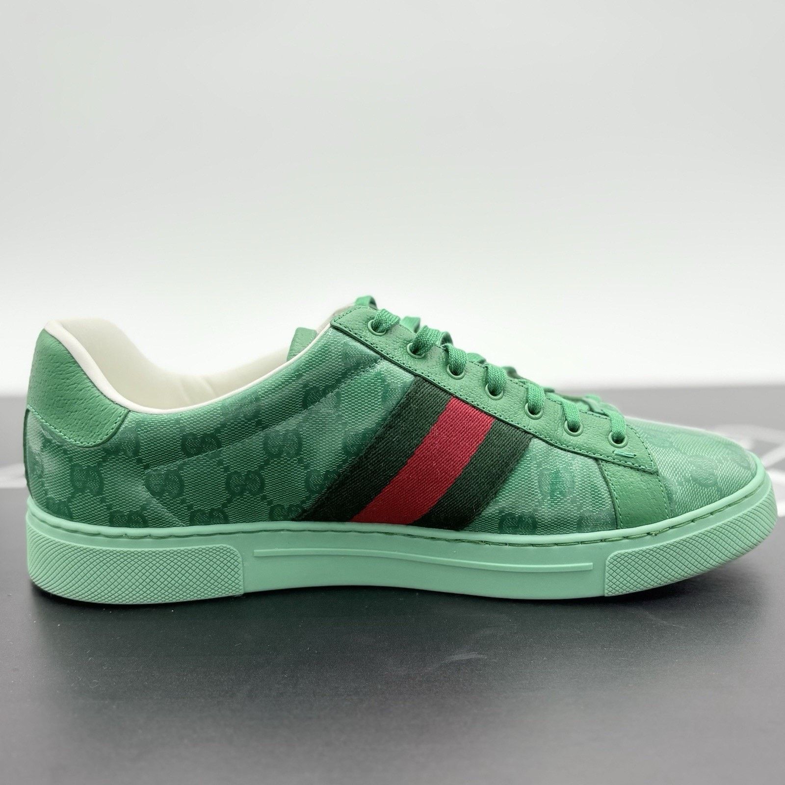 Gucci Gucci Ace GG Crystal Canvas ' Green ' | SUPER CLEAN! Size US 11 / EU 44 - 10 Thumbnail