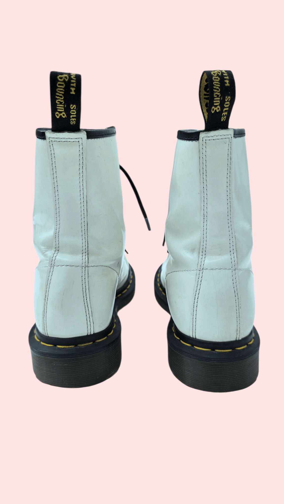 Dr. Martens Dr. Martens 1460 White Leather Boots-FASHIONELLA Size US 7 / IT 37 - 7 Thumbnail