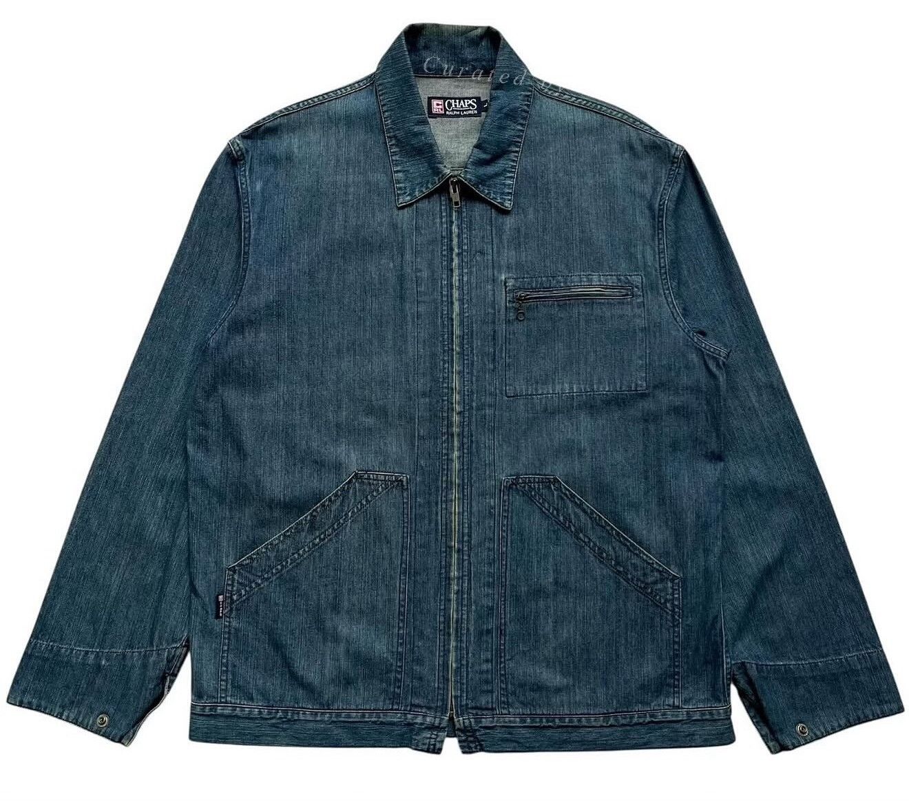Vintage Vintage 1990s Chaps Denim Work Jacket Size US M / EU 48-50 / 2 - 1 Thumbnail