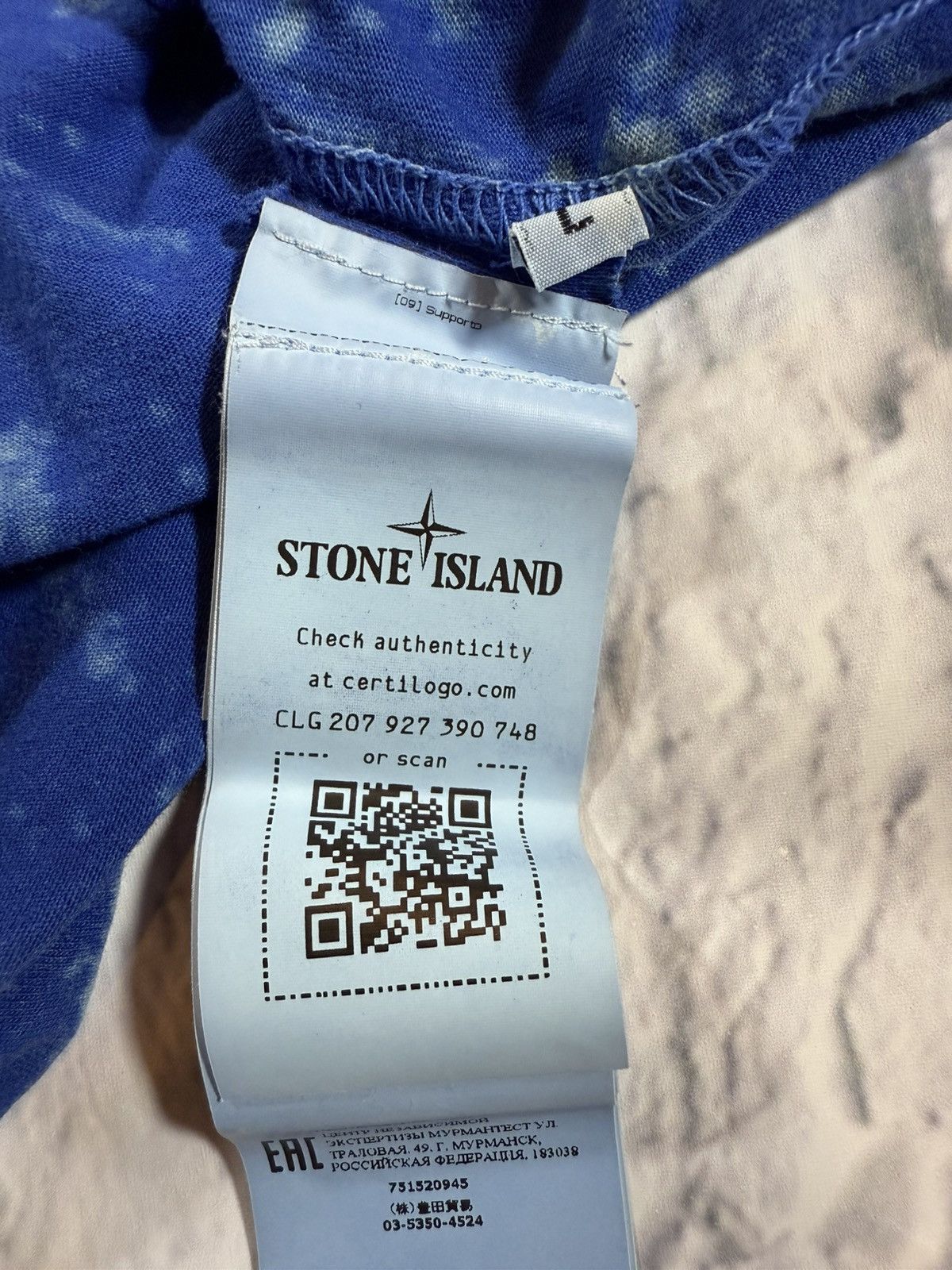 Stone Island Stone Island Embroidered Logo Splatter T-Shirt Size US L / EU 52-54 / 3 - 5 Thumbnail