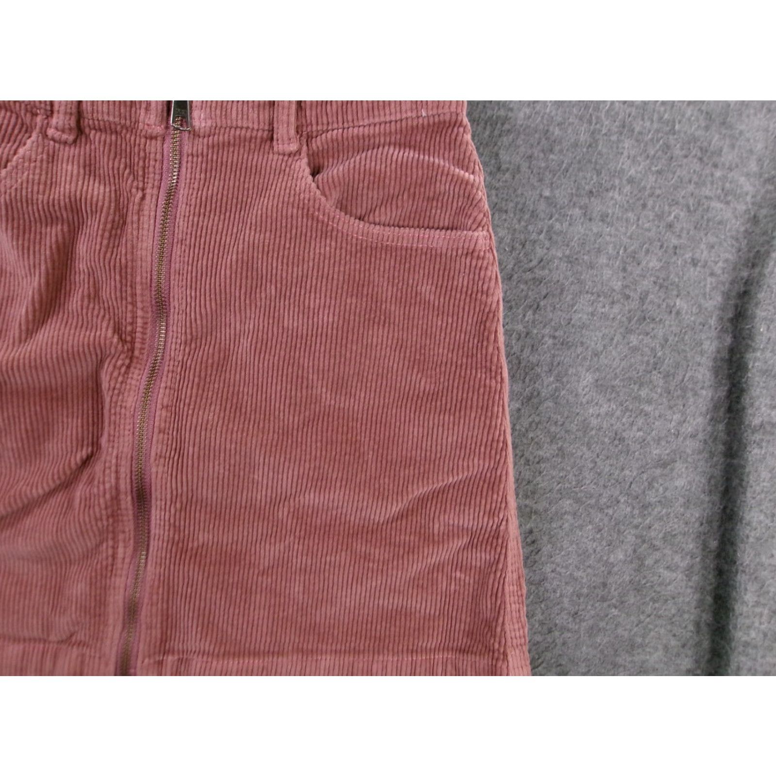 American Eagle Outfitters American Eagle Skirt Womens 0 Long Corduroy High Rise Zip Front Super Stretch Pink Retro Preppy Casual Size 25" / US 0 / IT 36 - 2 Thumbnail
