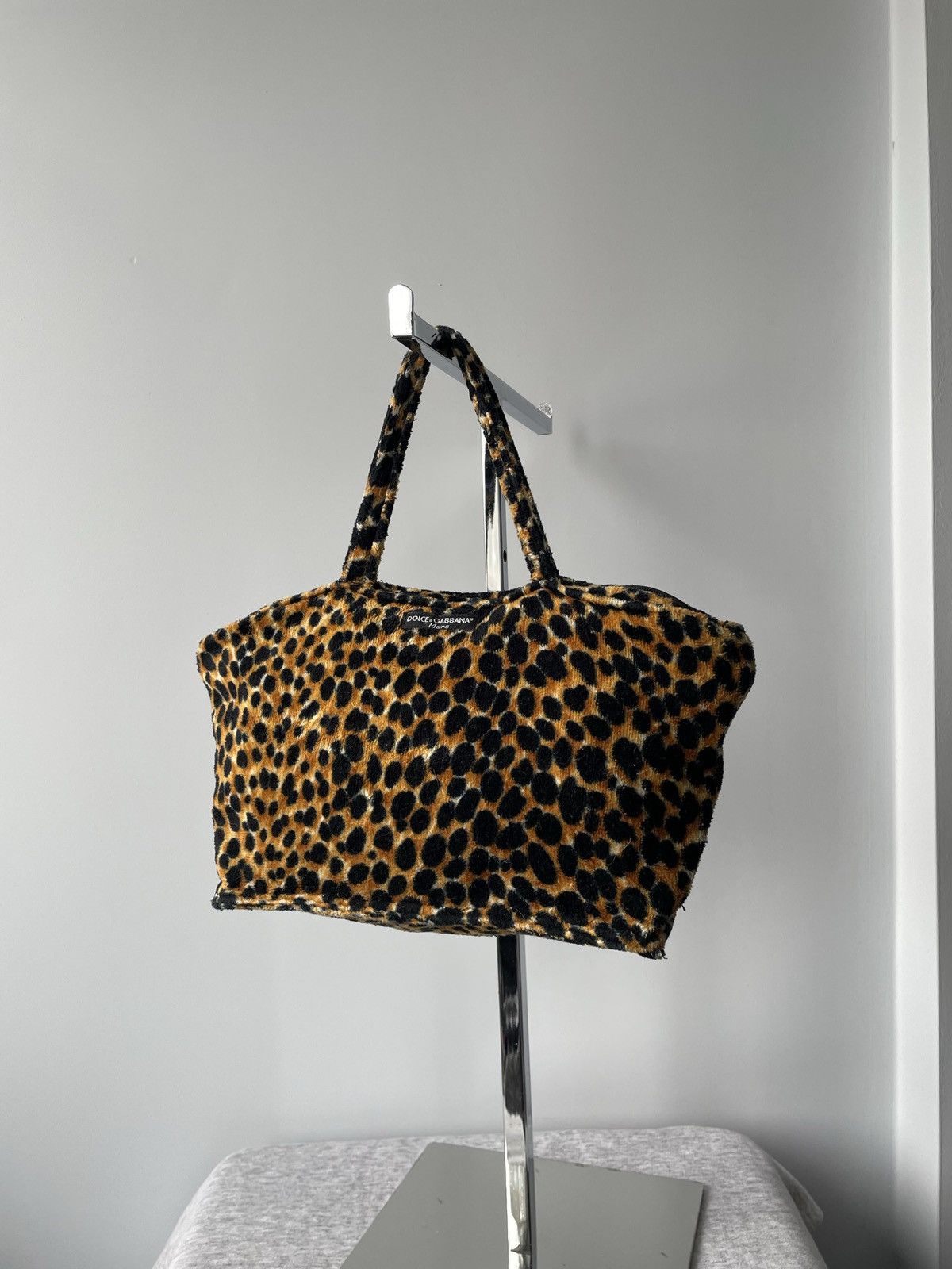 Dolce & Gabbana Dolce&Gabbana Vintage Y2k Black Nylon Leopard Hand Bag Size ONE SIZE - 3 Thumbnail