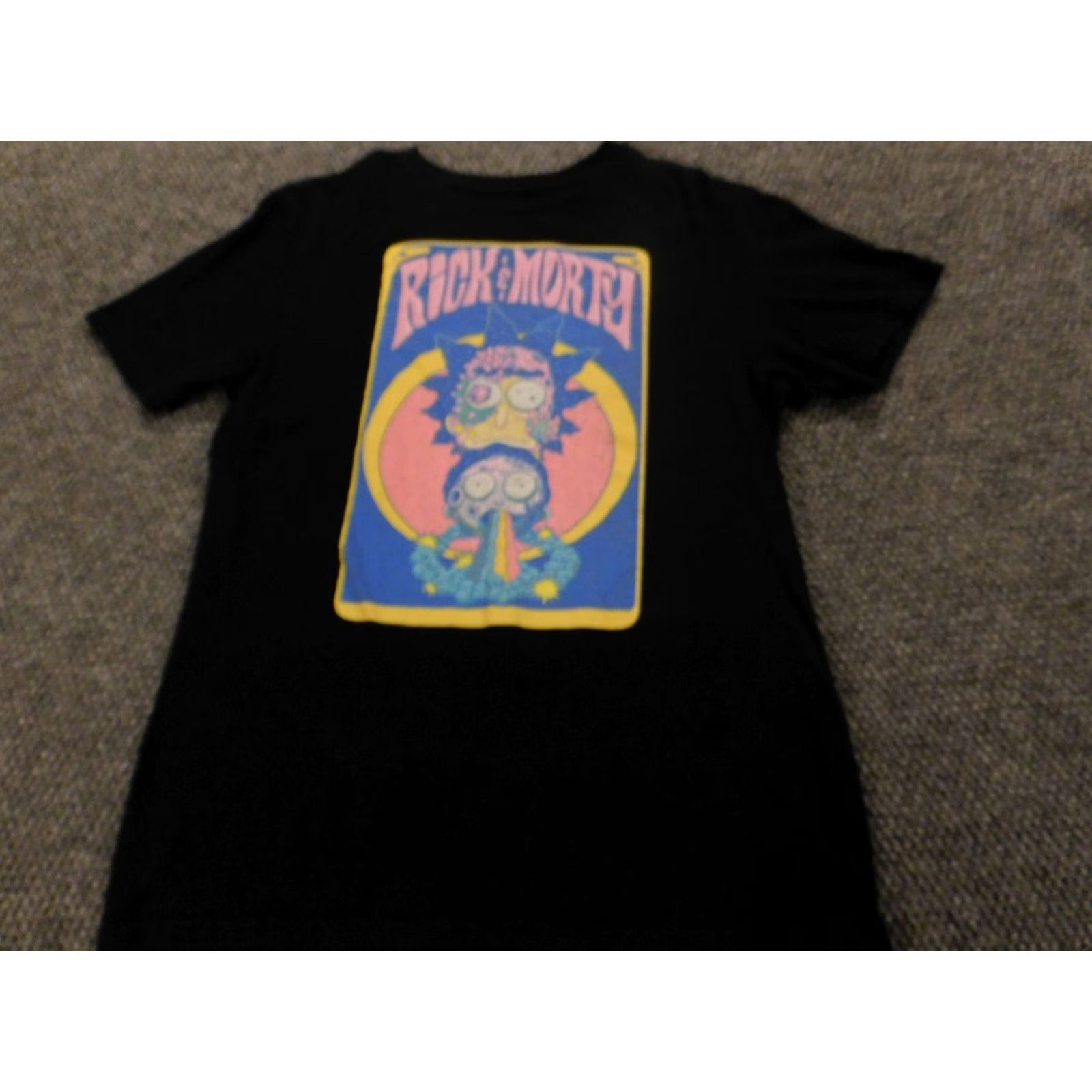 Swims Rick & Morty Mens Shirt Mildu Black T-Shirt Crew Neck Short Sleeve Logo Graphic Adult Swim Cotton Knit Regular M Colorful 90s? Size US M / EU 48-50 / 2 - 2 Thumbnail