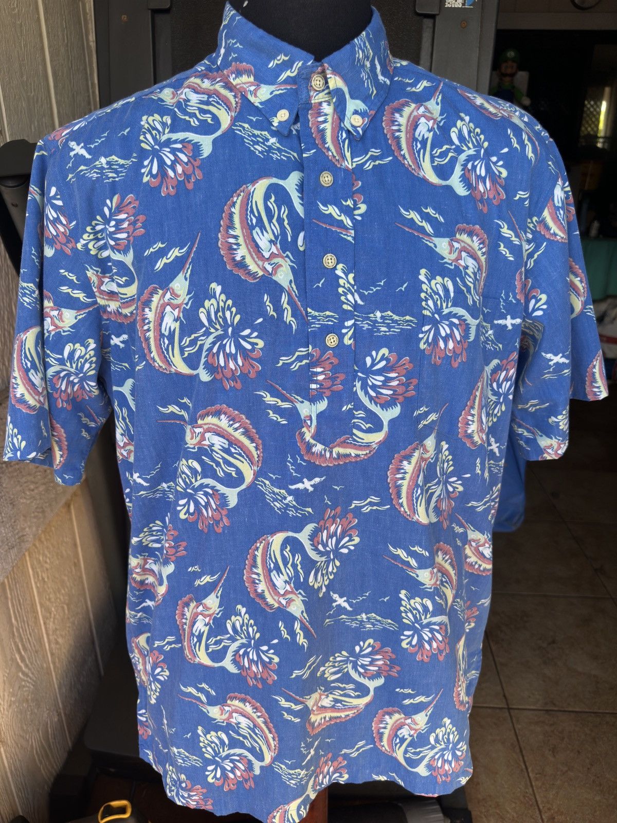 Reyn Spooner PreOwned Reyn Spooner Blue Hawaiian Fishes Men's L Size US L / EU 52-54 / 3 - 1 Thumbnail