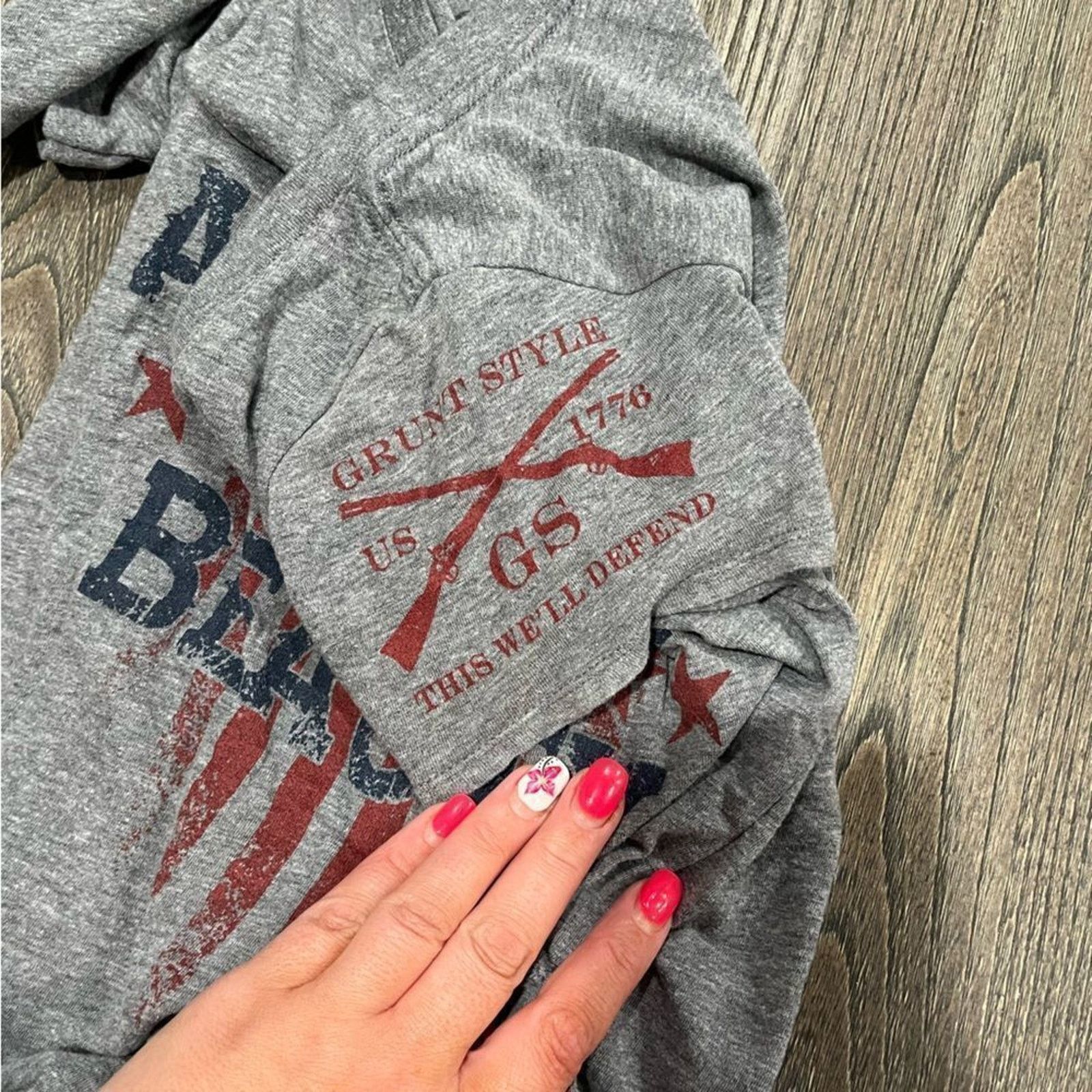 Grunt Style Grunt Style Gray American Beauty T-Shirt Short Sleeve Size S Size S / US 4 / IT 40 - 3 Thumbnail