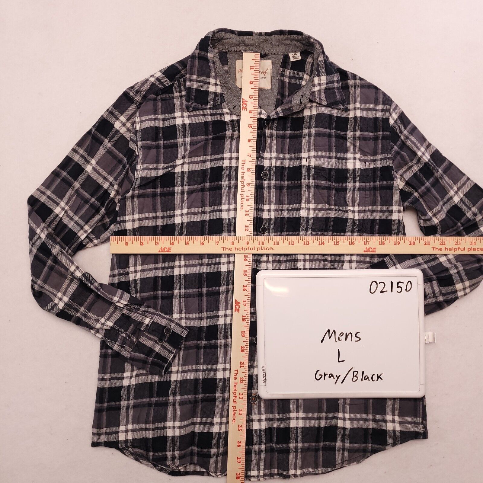 Weatherproof Weatherproof Tartan Flannel Shirt Mens Size Large L Gray Size US L / EU 52-54 / 3 - 8 Thumbnail