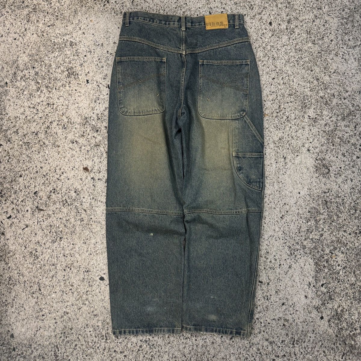Vintage 90s Faded Vibes Jeans Baggy Wide Leg Skater Denim ERD Grunge Size US 34 / EU 50 - 2 Thumbnail