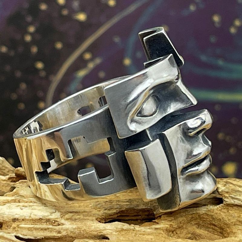Jewelry Modern Jewelry Rings Open Size Chrome Ring (Size 7-13) Size ONE SIZE - 3 Thumbnail