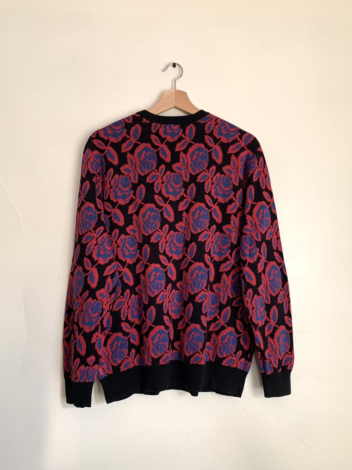 Streetwear Supreme Vintage Supreme 2012 Roses Sweater Knit Grailed