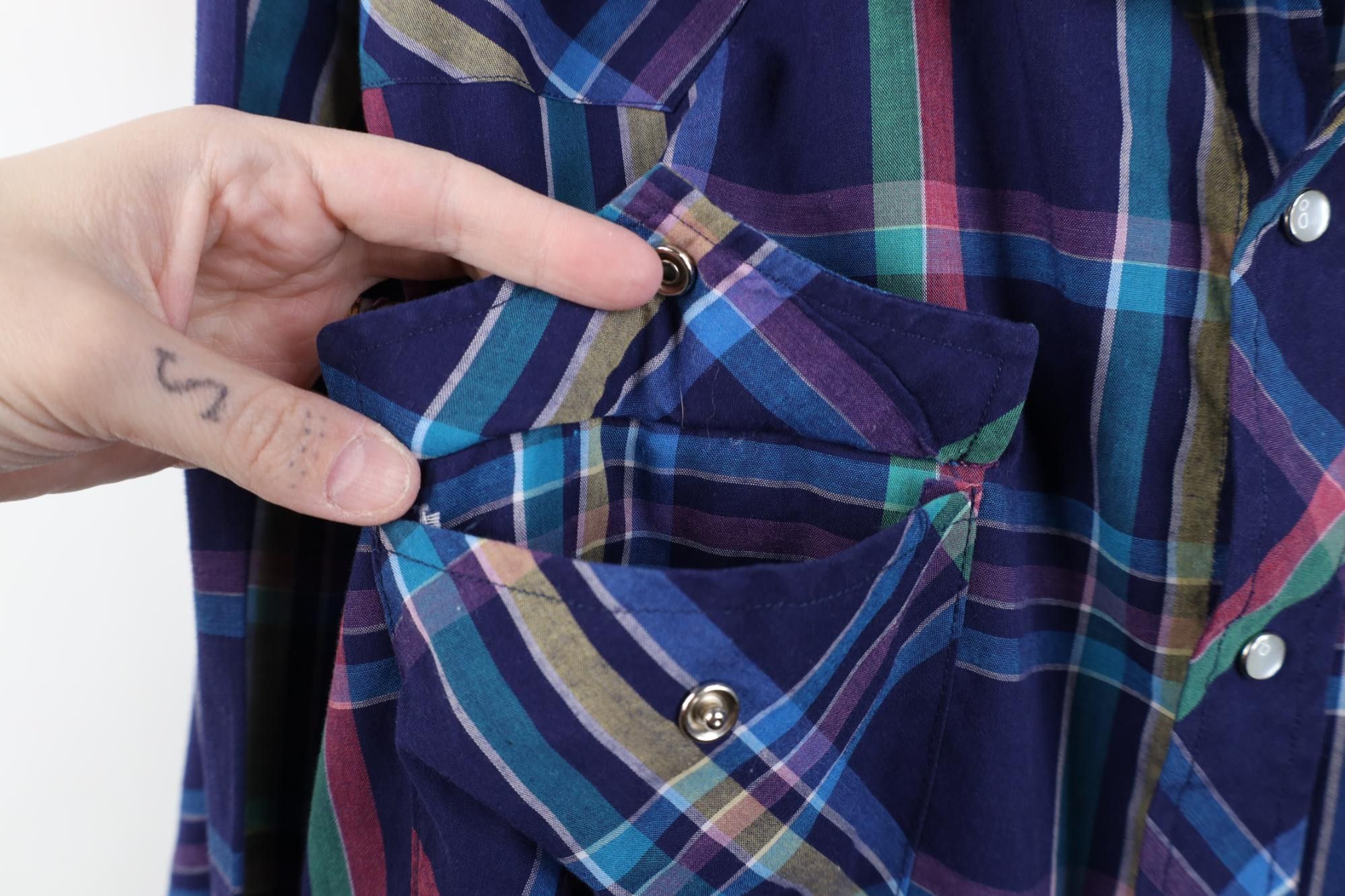 Vintage Vintage 90s Streetwear Western Snap Button Collared Shirt Size US XXL / EU 58 / 5 - 5 Thumbnail
