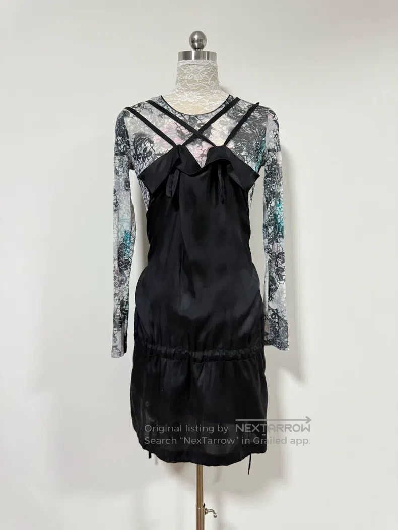 Yohji Yamamoto Yohji Yamamoto Anamorphic dark stripe polka-dot slip dress Size ONE SIZE - 1 Thumbnail