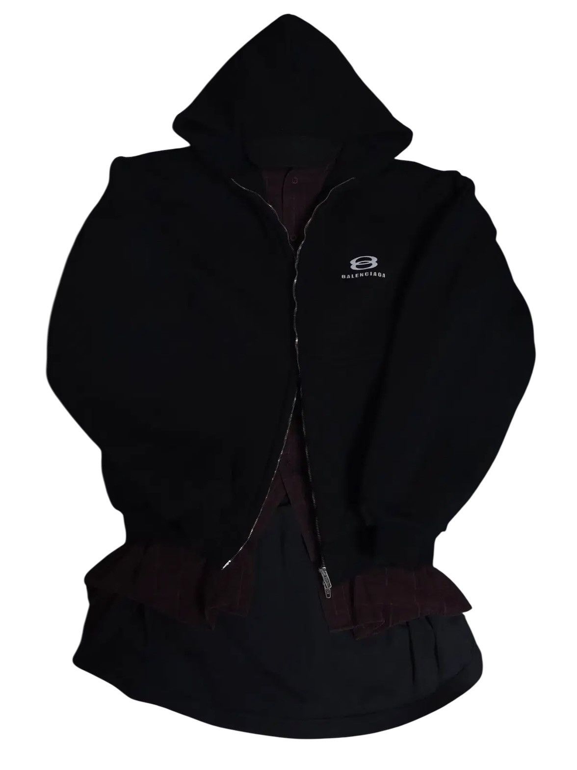 Balenciaga Balenciaga Unity Layered Oversized Zip Up Hoodie Size US S / EU 44-46 / 1 - 2 Thumbnail
