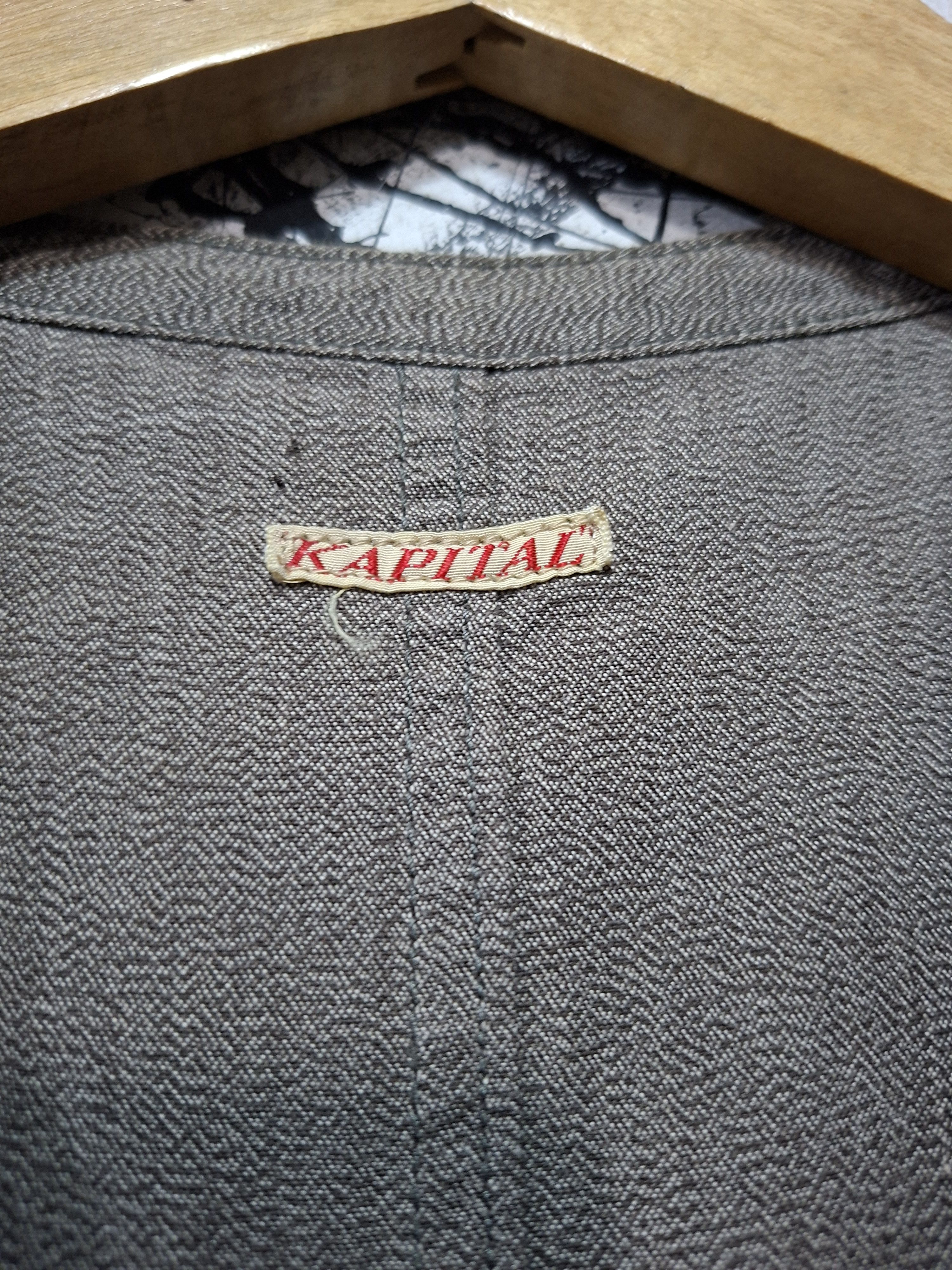 Kapital 00'S KAPITAL HERRINGBONE SLEEVELESS WORKWEAR JUMPSUIT Size US 30 / EU 46 - 5 Thumbnail