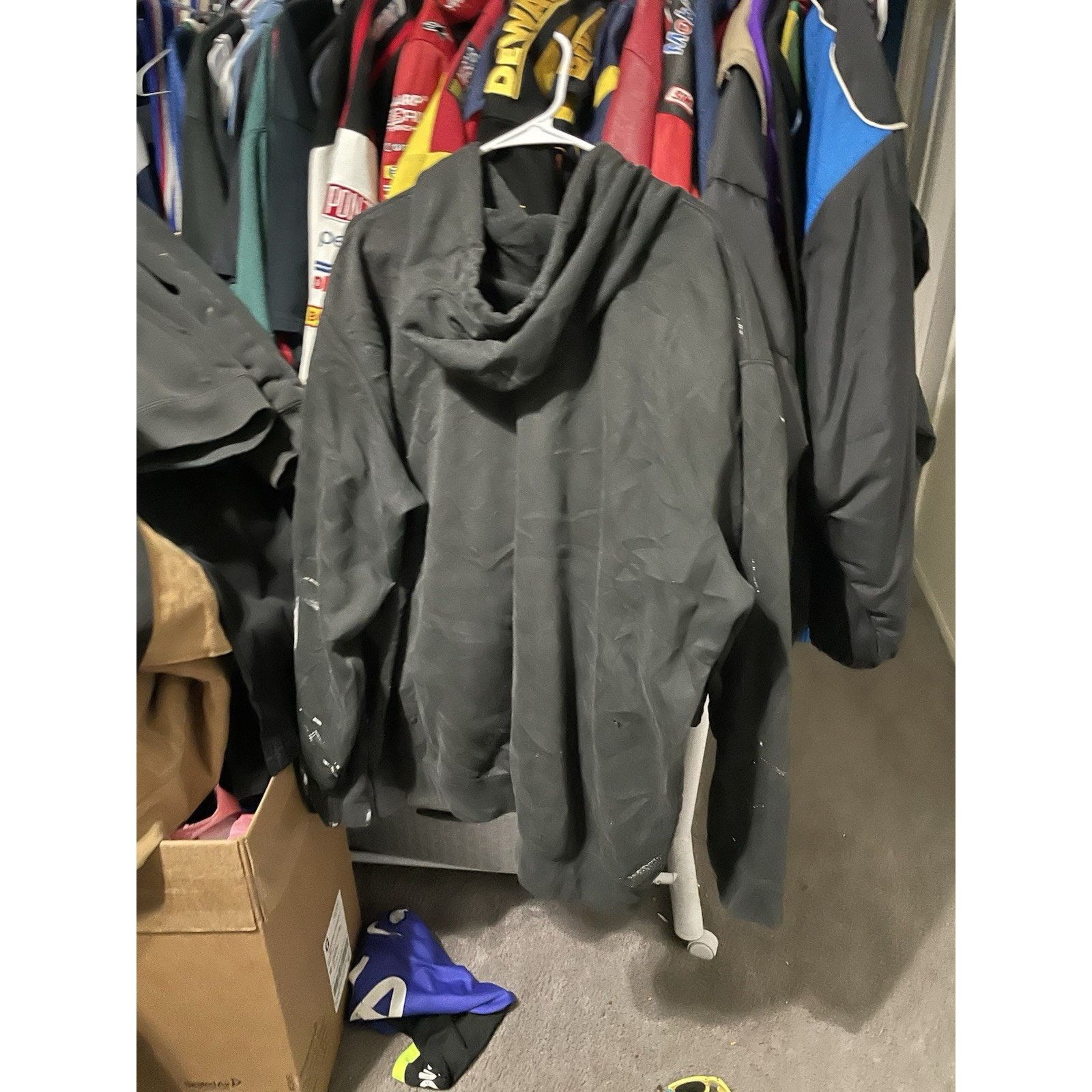 Carhartt Size 2XL-Carhartt Black Relaxed Fit Paint Splatter Hoodie Size US XXL / EU 58 / 5 - 2 Thumbnail