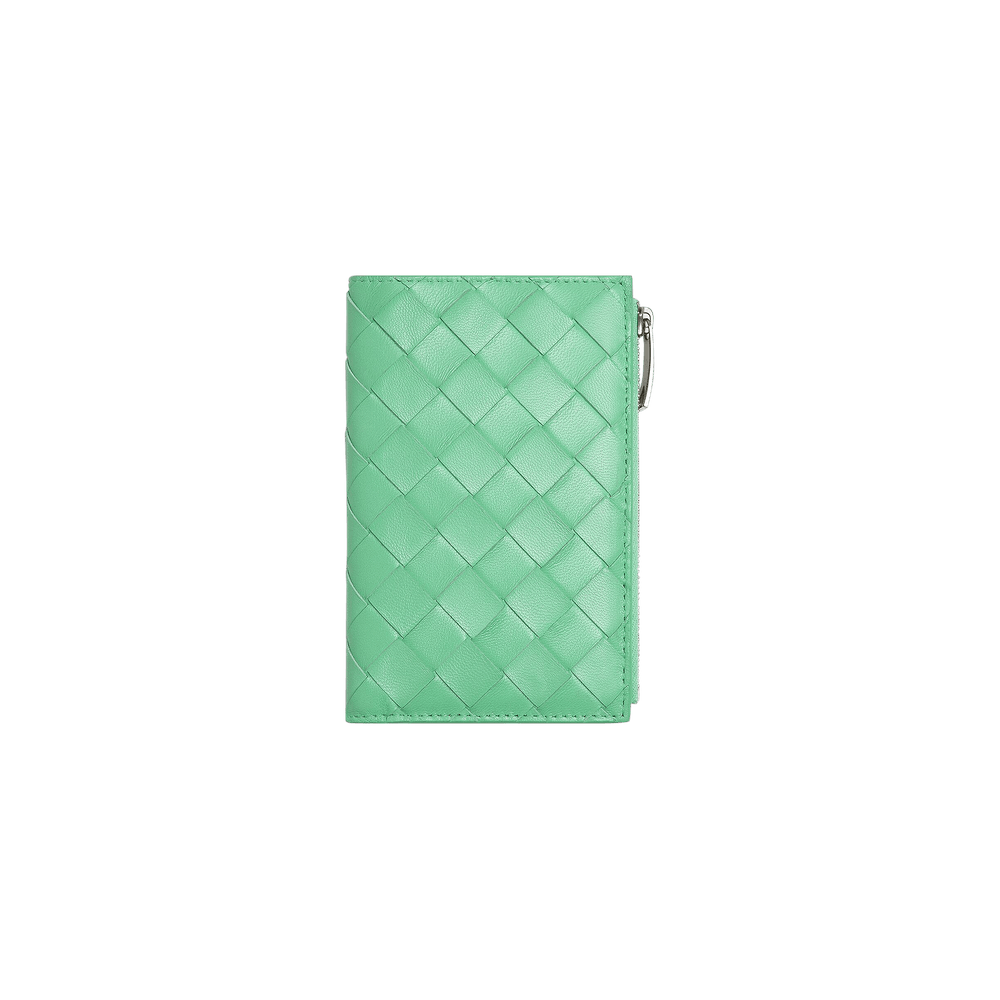 o1n1vont1224 Size: OS / Bi-Fold Zip Wallet in Fountain Green