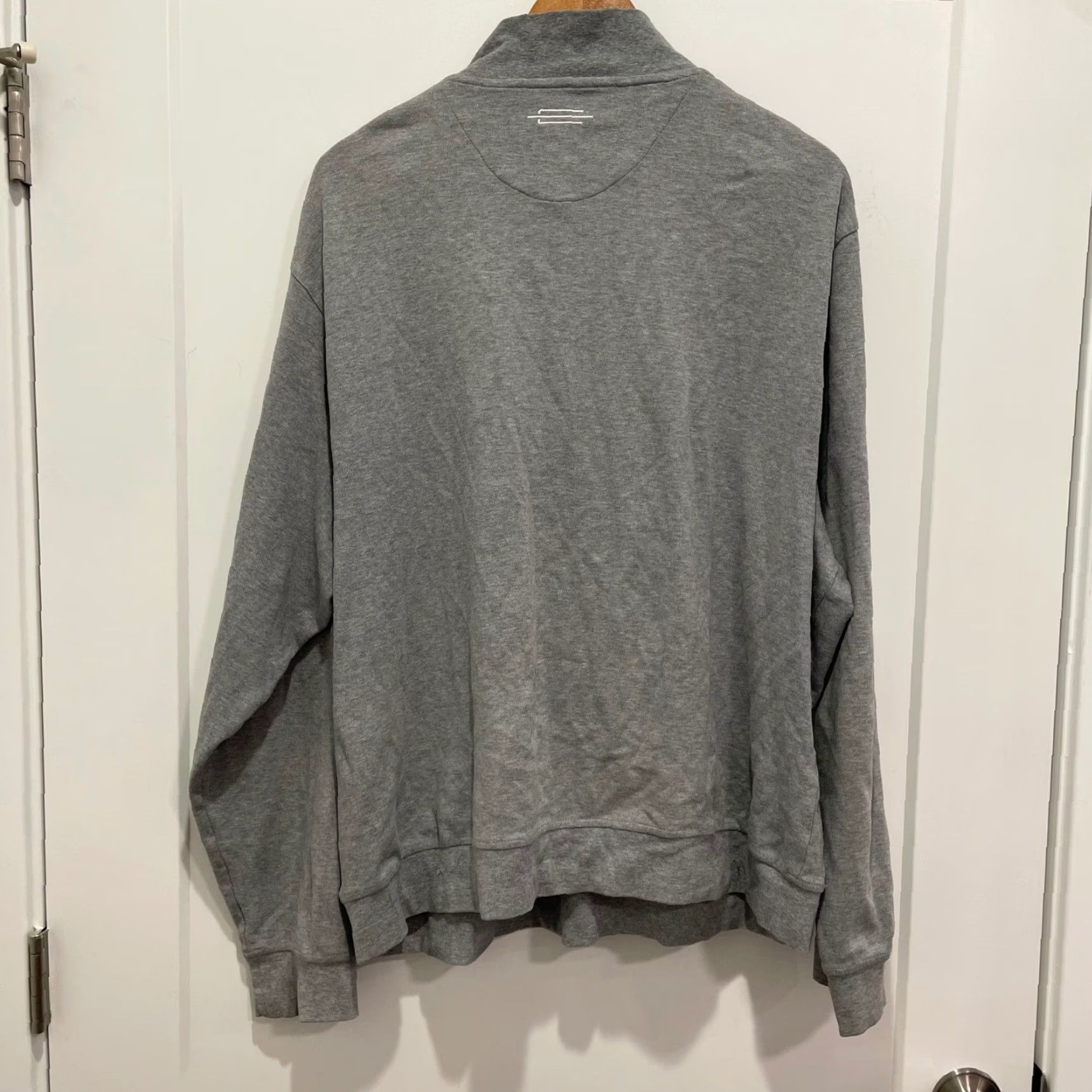 Vintage Carnoustie Mens XXL Gray 100% Cotton 1/4 Zip Pullover Golf Sweater Regular Fit Size US XXL / EU 58 / 5 - 3 Thumbnail