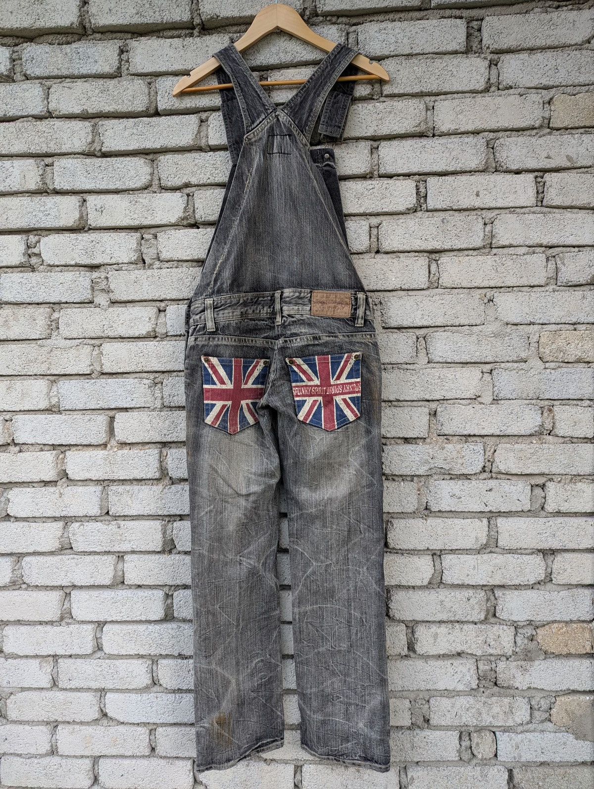 Japanese Brand Overalls Destress Spunky Spirit Sky Bombers Style Size 32" / US 10 / IT 46 - 2 Thumbnail
