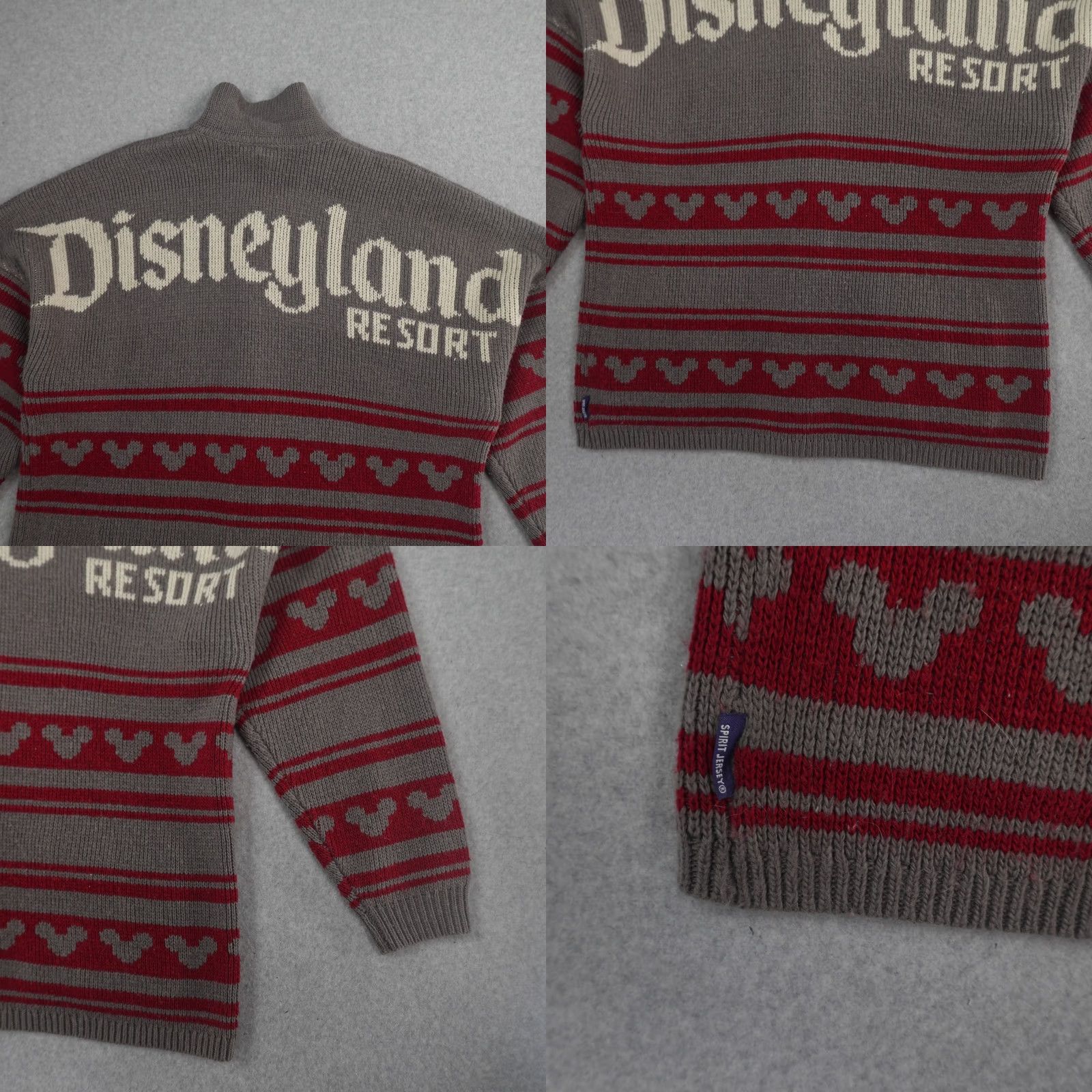 Disney Disney Spirit Jersey Sweater Shirt Mickey Mouse Gray Small Men Boys Jacket Knit Zip Full Zip Vintage (if applicable) Size US S / EU 44-46 / 1 - 9 Thumbnail
