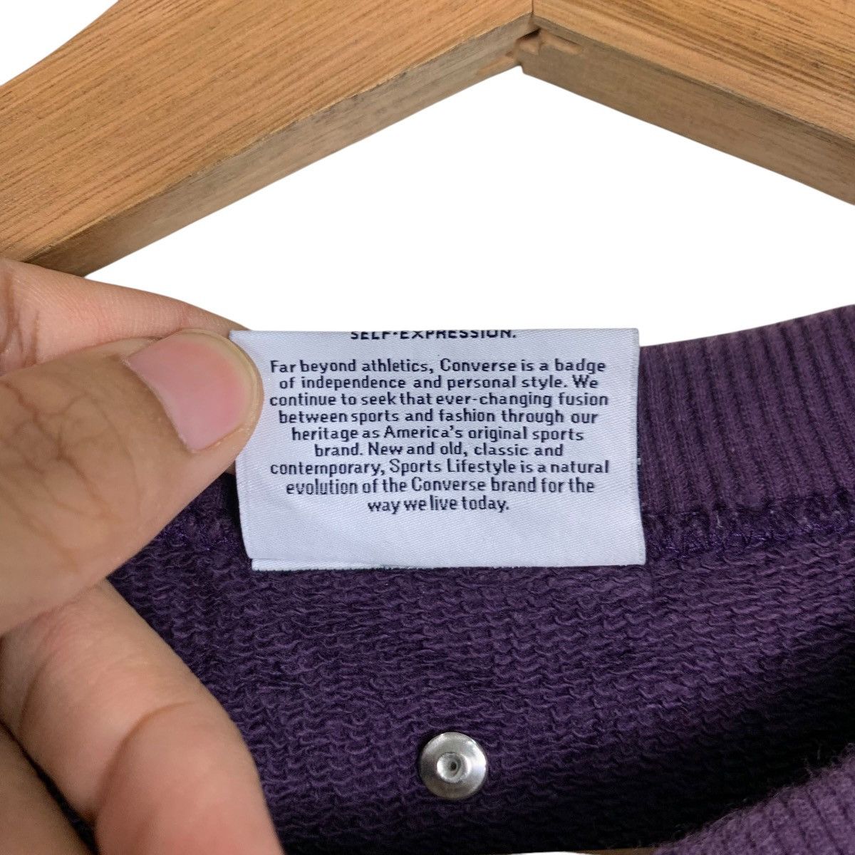 Converse CONVERSE TOKYO Center Logo Purple Sweatshirt #1469-C66 Size US M / EU 48-50 / 2 - 12 Thumbnail