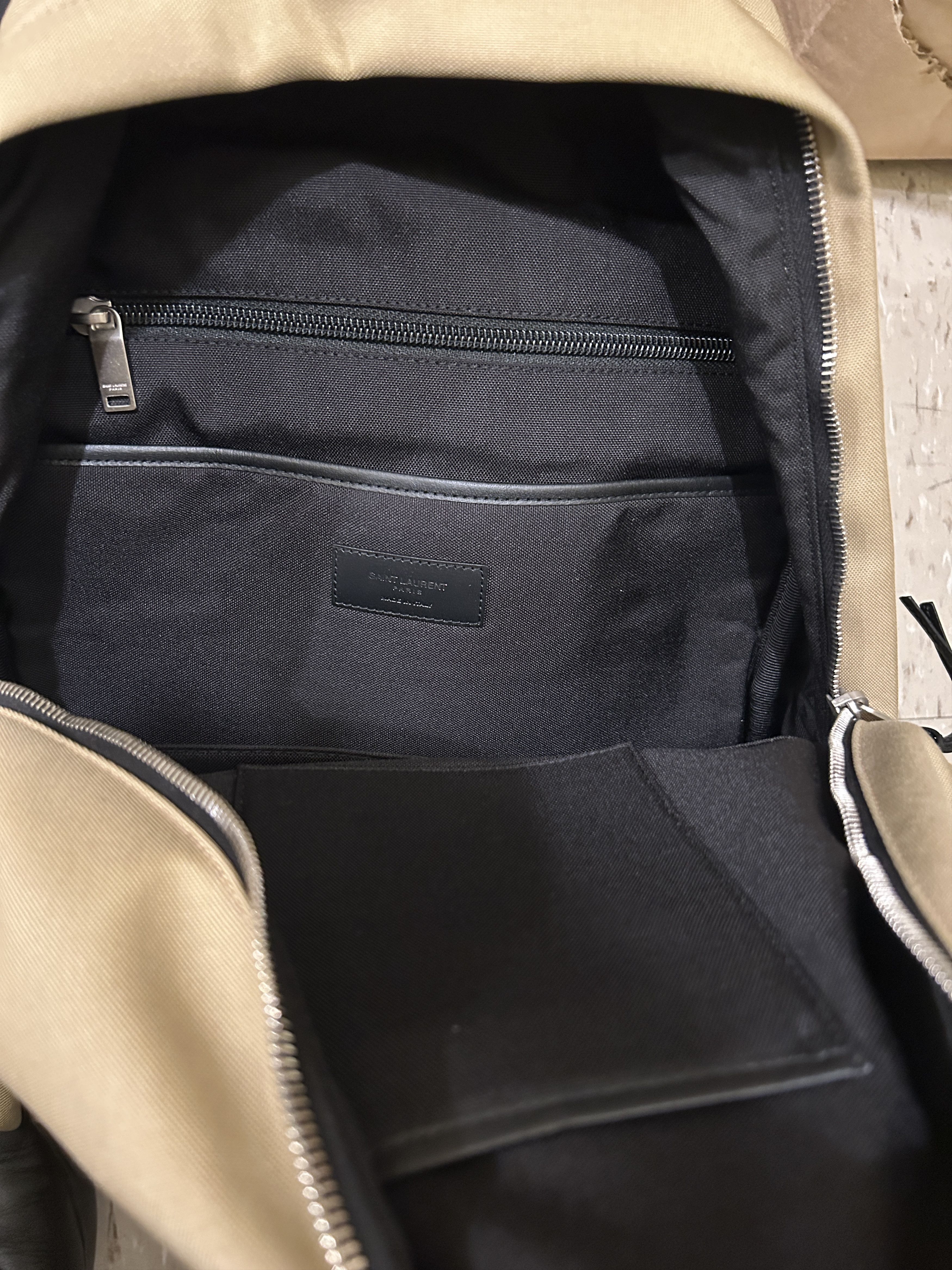 Yves Saint Laurent Saint laurent Paris small city backpack tan Size ONE SIZE - 3 Thumbnail