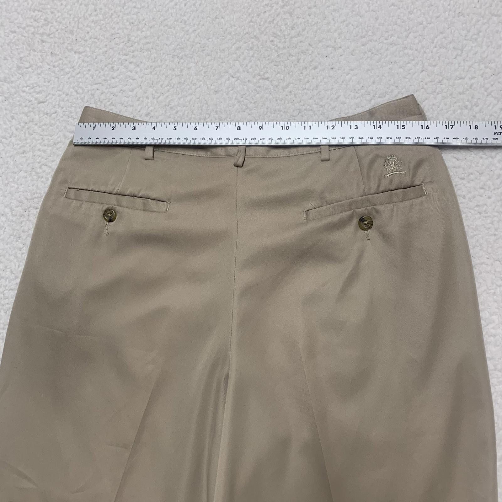 Tommy Hilfiger Tommy Hilfiger Men's Size 34x32 Khaki Wide-Leg Pants Size 42R - 8 Thumbnail
