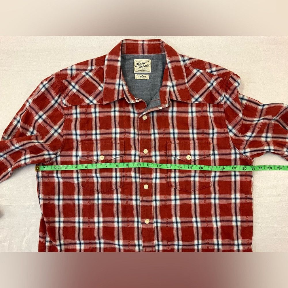 Lucky Brand × Western Rise LUCKY BRAND Red Plaid Long Sleeve Western Rodeo Shirt Size US M / EU 48-50 / 2 - 4 Thumbnail