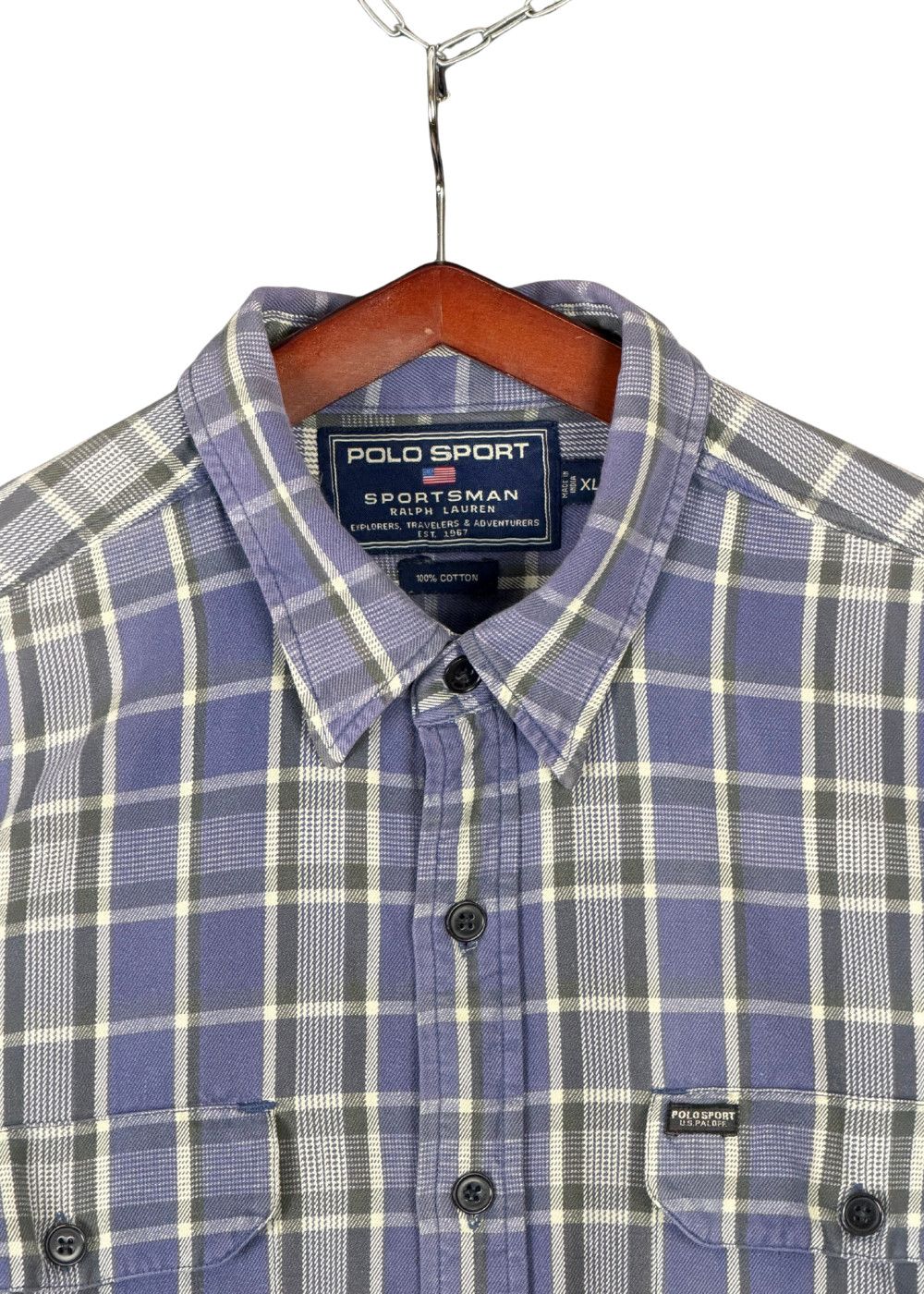 vtg Polo Sport Sportsman RL Utility Plaid Work Shirt image 6