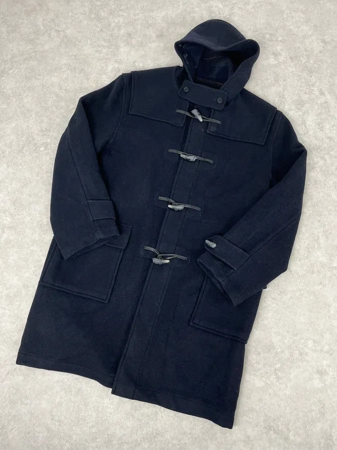 Yves Saint Laurent 1990s Yves Saint Laurent Classy Dark Navy Wool Duffle Coat Size US M / EU 48-50 / 2 - 4 Thumbnail