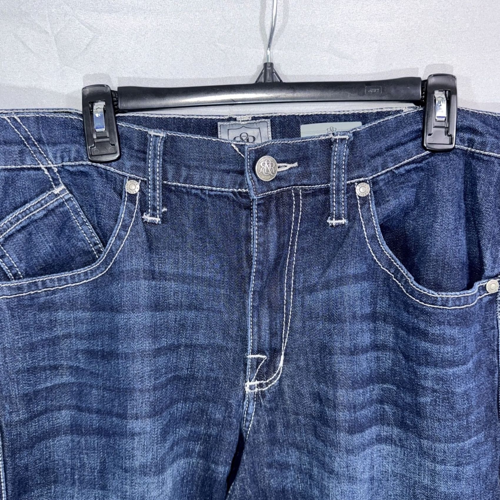Vintage Rock & Republic Jeans Mens 36x32 Blue Neil Straight Leg Denim Pants Classic Size US 36 / EU 52 - 3 Thumbnail