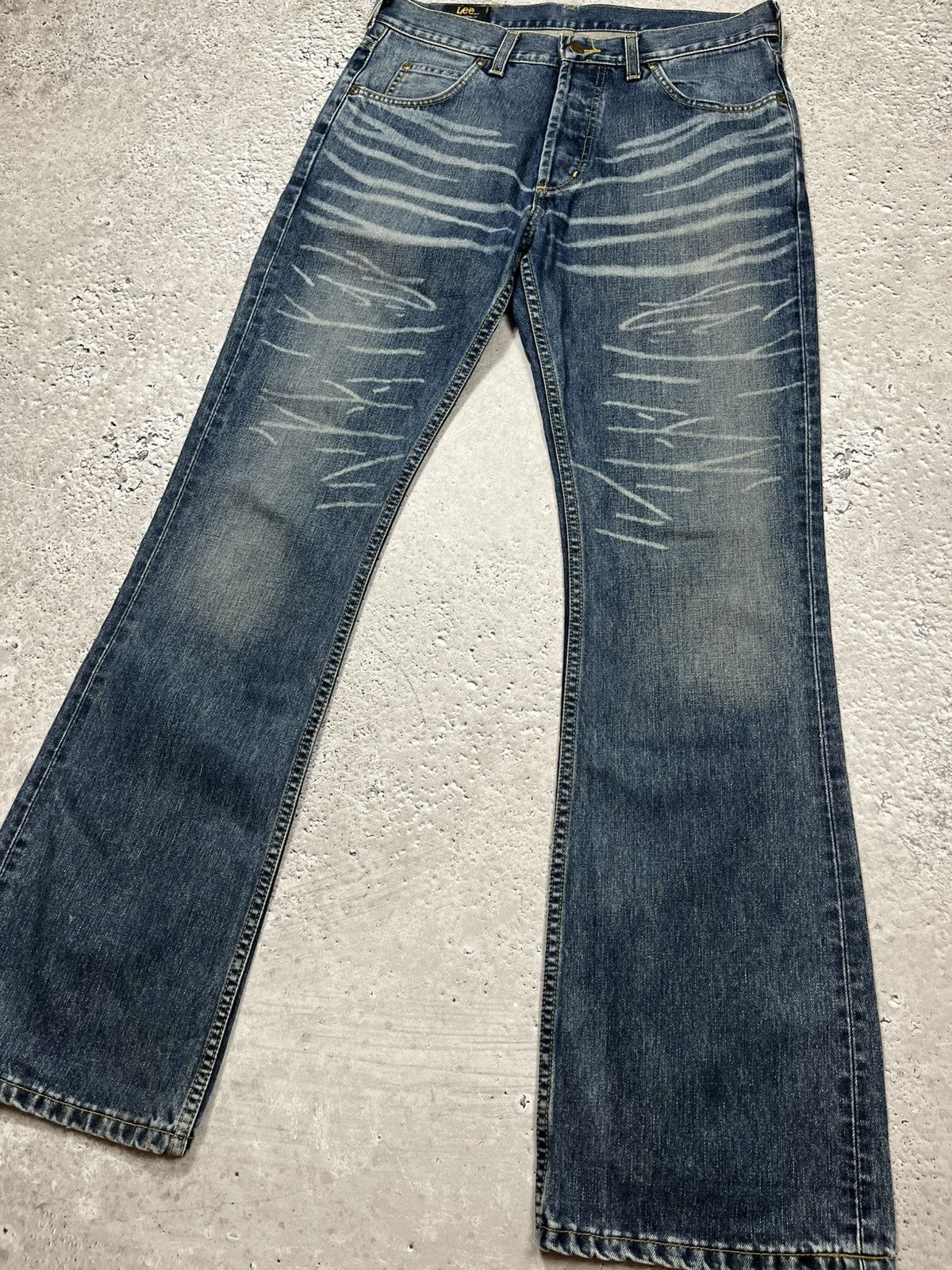 Lee Vintage Lee Blue Jeans 33x34 Bootcut Slight Flare Fit Denim Size US 33 - 8 Thumbnail