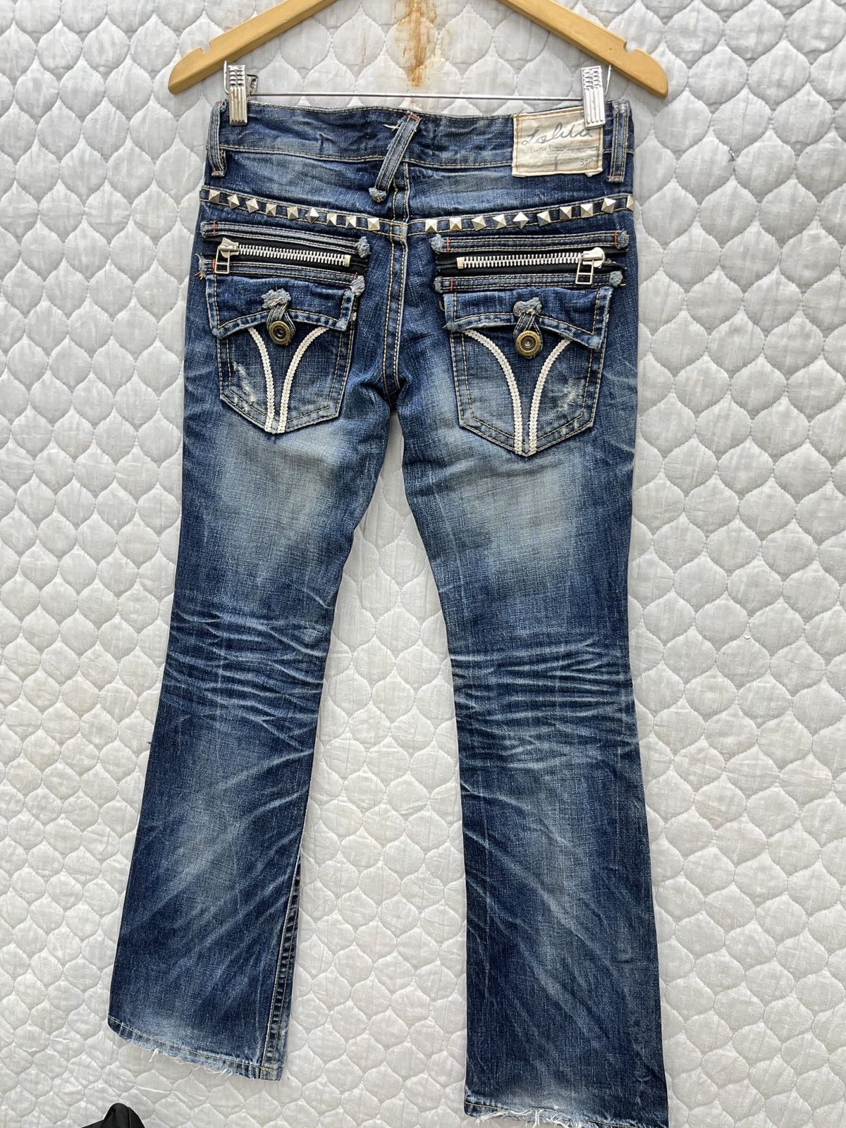 If Six Was Nine 🔥🔥🔥ARCHIVE LOLITA FLARE JEANS Size 29" - 6 Thumbnail