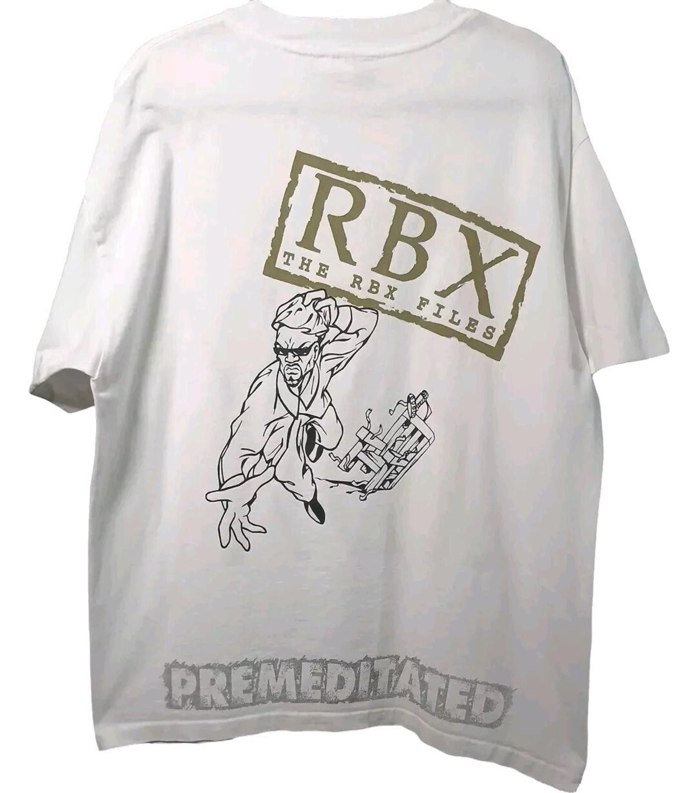 Marina Rinaldi Narrator RBX XL Premeditated Files West Coast Rap Shirt VTG Size US XL / EU 56 / 4 - 3 Thumbnail