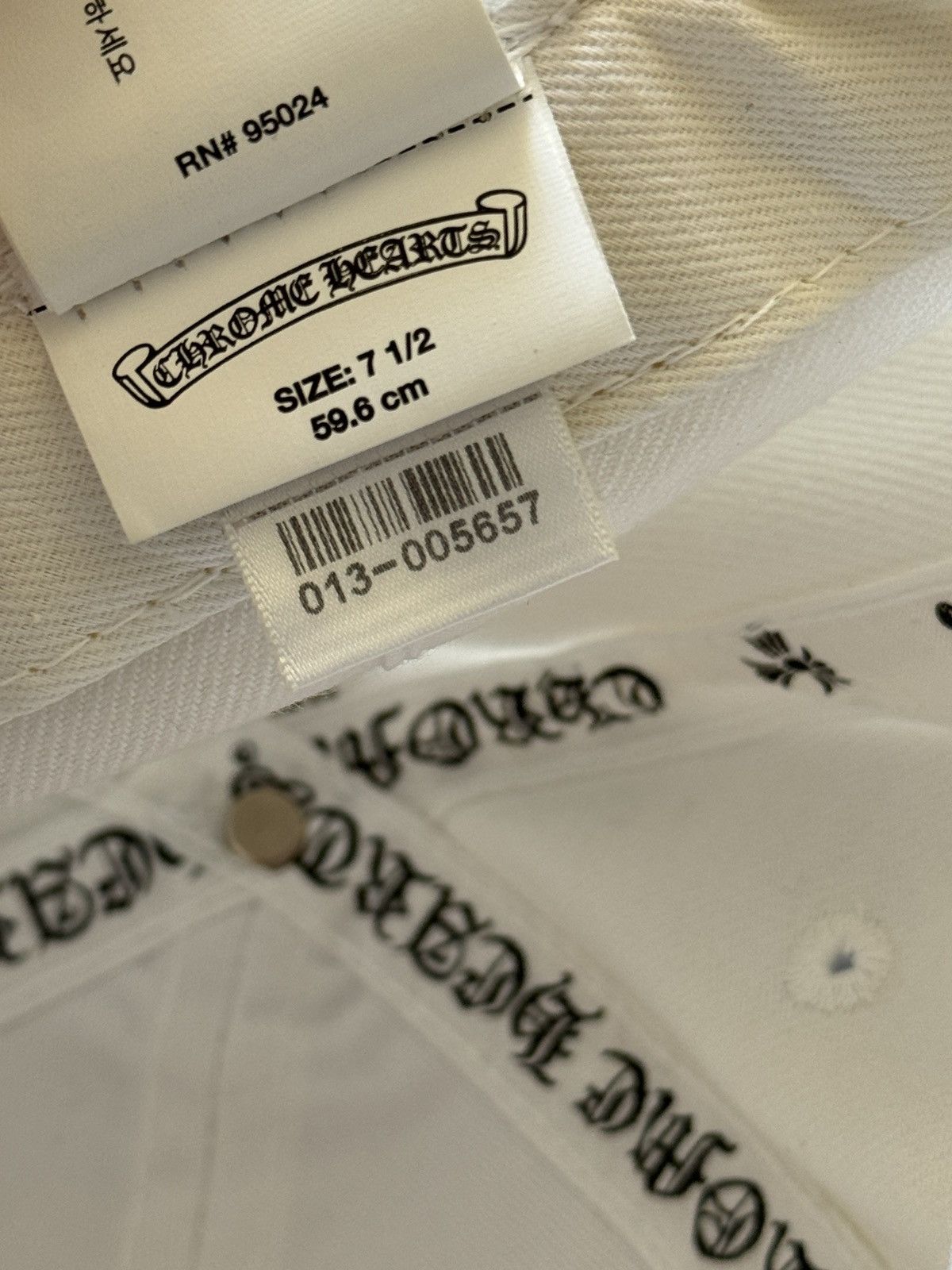 Chrome Hearts Rare White CH Chrome Hearts cap Size ONE SIZE - 7 Thumbnail