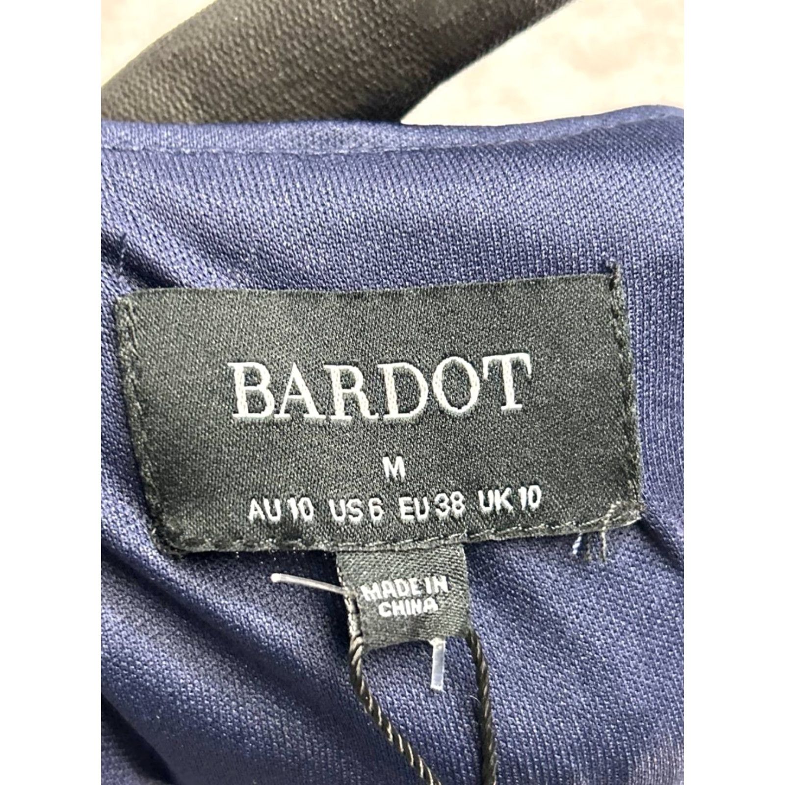Vintage Bardot Dress Womens Medium Blue Sequin Wrap Surplice Neck Stretch New Size M / US 6-8 / IT 42-44 - 4 Thumbnail