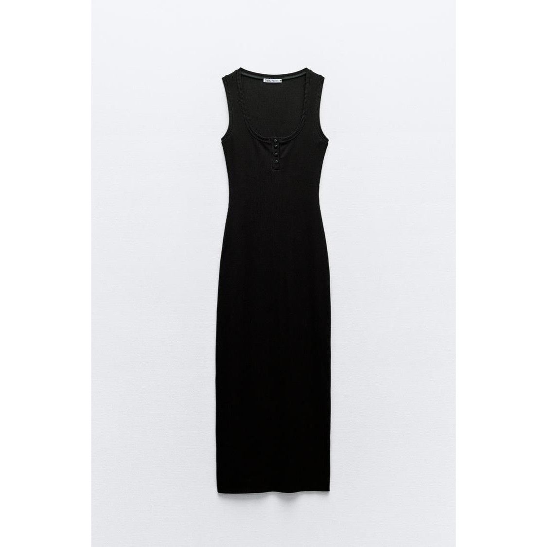 knee length dresses for ladies Zara Pink Ribbed Midi Dress