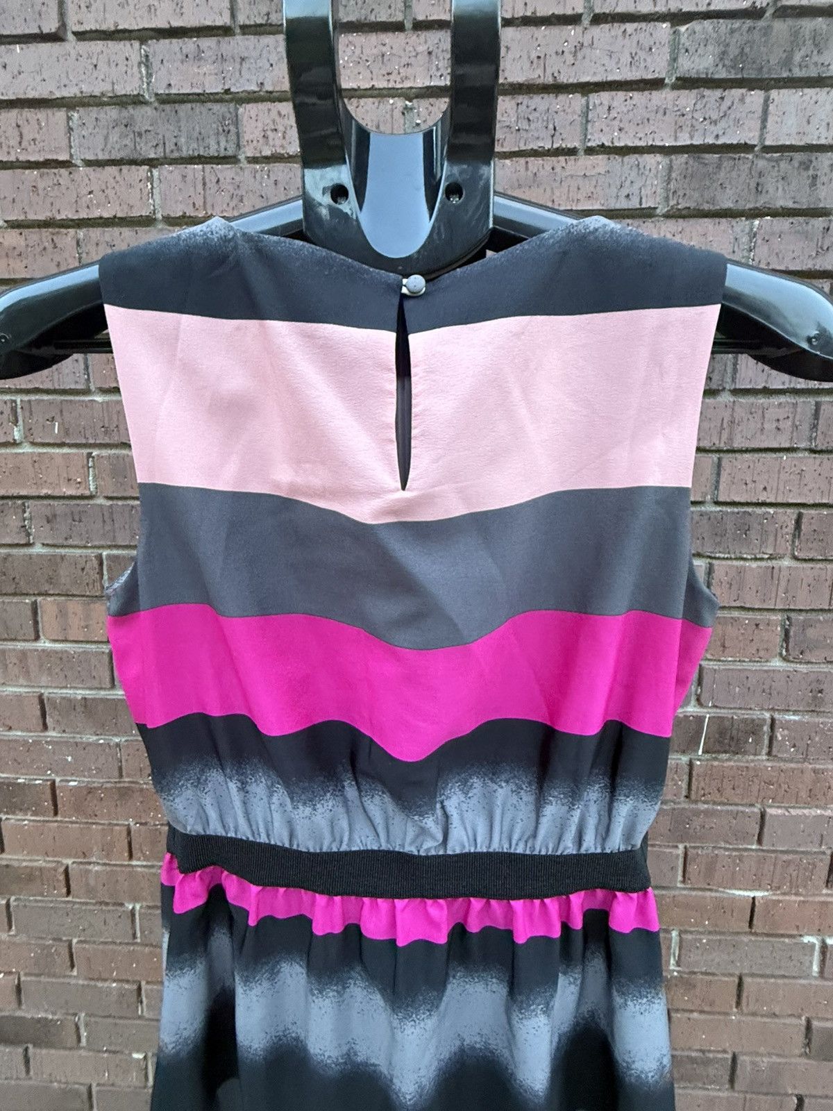 Loft Ann Taylor LOFT Striped Pink Gray Sleeveless Dress size XSP Size XS / US 0-2 / IT 36-38 - 5 Thumbnail