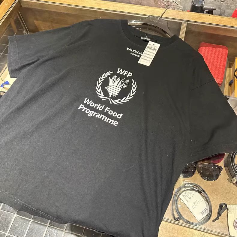 Balenciaga Short Sleeve WFP T-Shirt Black-dmc
