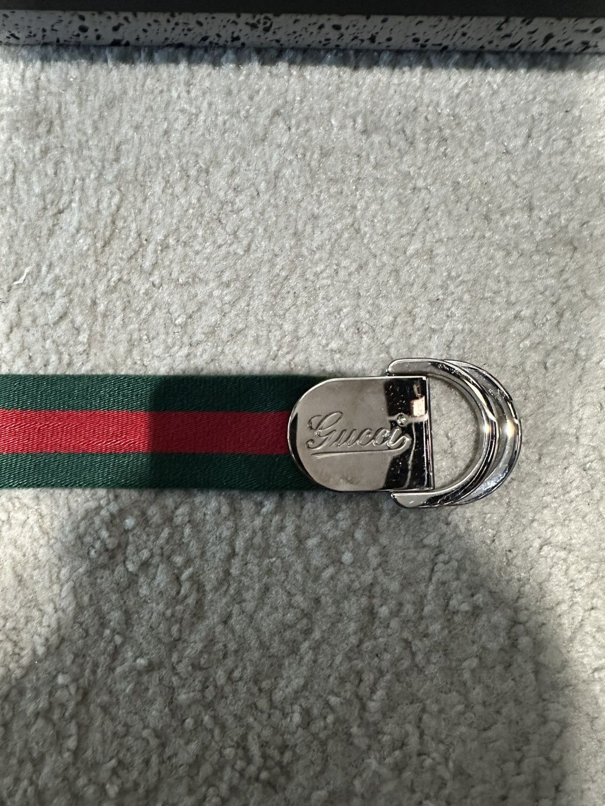 Gucci Gucci Logo Engraved Web Signature Buckle Belt Size 34 - 2 Thumbnail