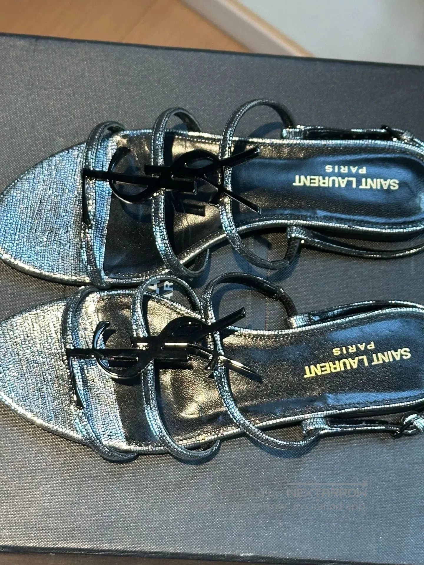 Other Saint Laurent Silver Logo Sandals Size 36.5. Size US 5.5 / IT 35.5 - 2 Thumbnail